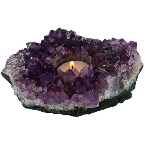 Amethyst Candle Holder by