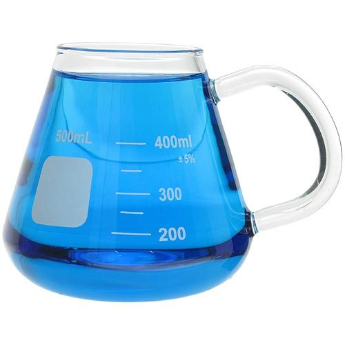 Glass Erlenmeyer Mug 400ml by