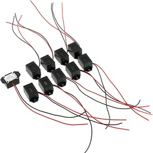10 pack Piezo Electronic Alarm Buzzers with Leads - 1.5V - Image One