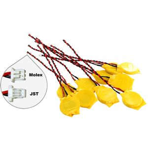 10 pack CR2032 Batteries with Wire Leads (CMOS) - Image One