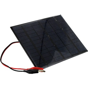 18V 150mA Solar Panel with Alligator Clips - Image One
