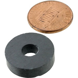 3/4 inch Ring Levitation Magnet - 1/4 hole - Image One