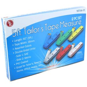 5ft 1.5m Tailors Tape Measure - pack of 12 - Image One