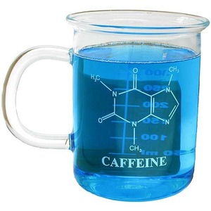 Caffeine Glass Beaker Mug - Image One