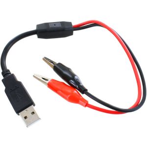 Deluxe USB Male to Alligator Clips Adapter Cable  - Image One