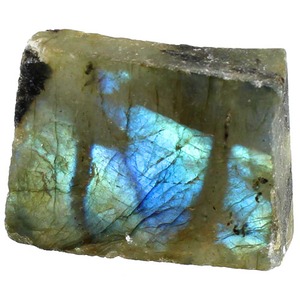 Labradorite Chunk - 1 inch with One Polished Side - Image One