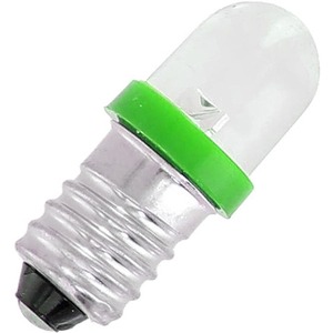 Mini LED Light Bulb - Green - 3V DC E10 0.06W - Image One