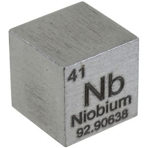Niobium Metal Cube - 10mm 99.95 Pure  - Image One