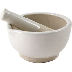 Porcelain Mortar and Pestle - 150mm - Image One