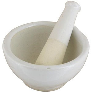 Porcelain Mortar and Pestle - 75mm - Image One