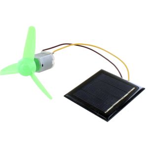 Solar Fan: DC Motor 130 + Solar Cell 2V + Propeller - Image One