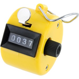 Yellow Hand Tally Counter - Image One