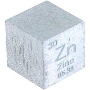 Zinc Metal Cube - 10mm 99.95 Pure  - Image One