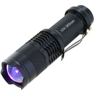 Zoom Focus 365nm LED UV Blacklight Flashlight - Image One