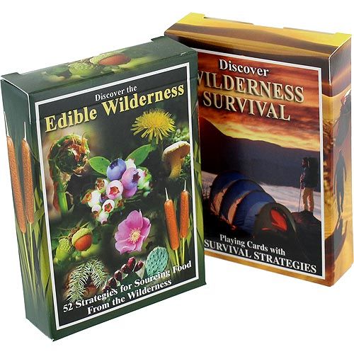 2-Pack Edible Wilderness and Survival Cards - Image one