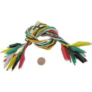10 Alligator Clip Leads - Medium Photo 1