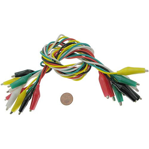 10 Alligator Clip Leads - Medium - Image one