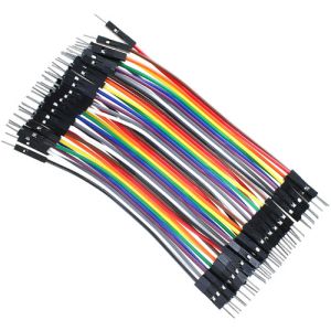 10cm 40pin Male-to-Male Breadboard Jumper Cable Ribbon Photo 1