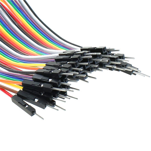 10cm 40pin Male-to-Male Breadboard Jumper Cable Ribbon - Image two