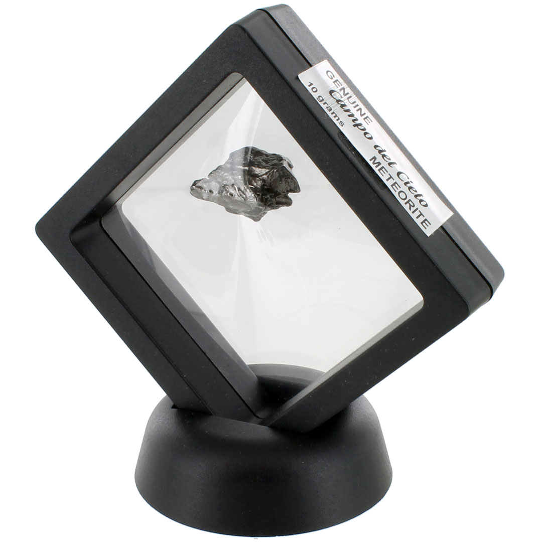 10 gr Meteorite in Floating Display - Image one
