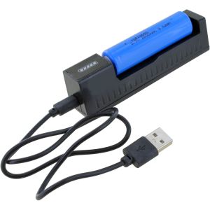 Single 18650 Lithium Battery USB Charger (without the battery) - Image One