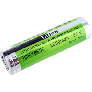 ICR 18650 Green Flat-Top Lithium-Ion Cell Rechargeable Battery - 3.7V 2600mAh Photo 1