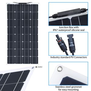 18V 100W Solar Panel - Flexible and Waterproof Photo 2