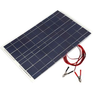 18V 30W Waterproof Solar Panel with Connection Leads - Image One