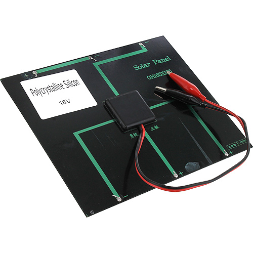 18V 150mA Solar Panel with Alligator Clips - Image two