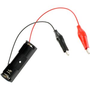 Photo of the: 1 x AA Battery Holder with Alligator Clips - 1.5V