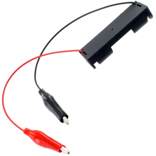 1 x AA Battery Holder with Alligator Clips - 1.5V photo 2