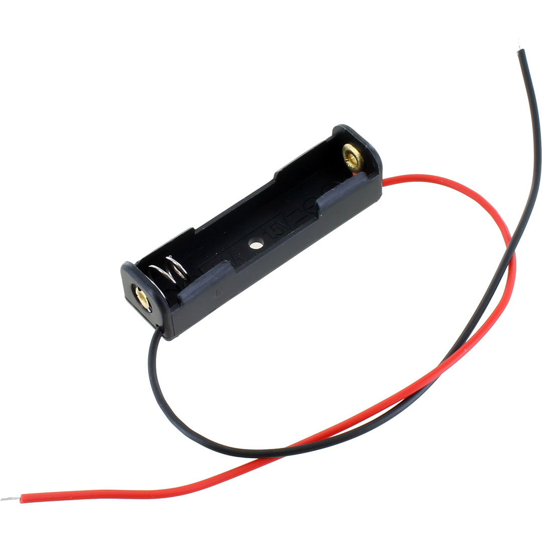 1 x AAA Battery Holder with Wire Leads - 1.5V - Image one