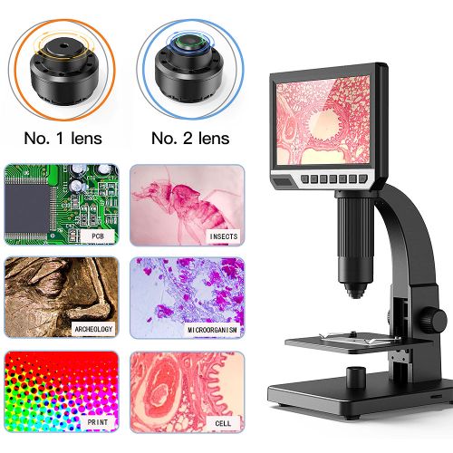 2000X HD Digital Microscope 7-inch LCD 12MP Rechargeable photo 2