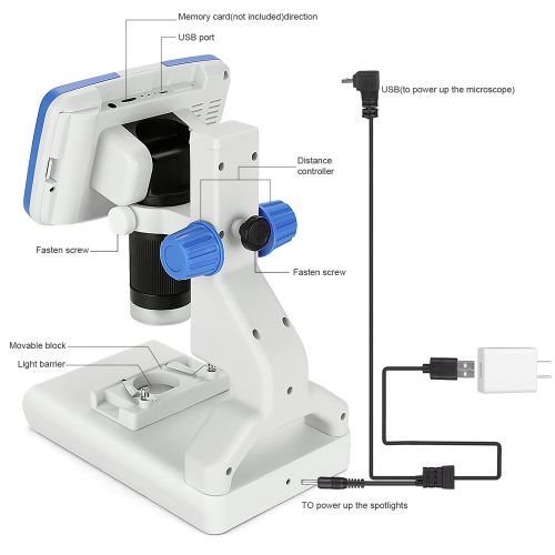 200X Digital Microscope for Kids with 5 inch LCD Screen photo 2