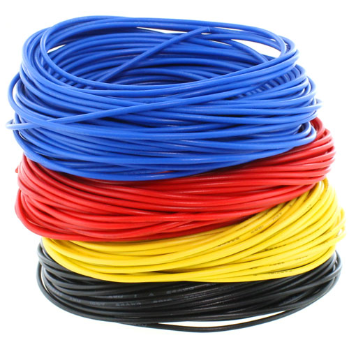 24AWG Stranded Copper Wire - Four Colors - 10m each - Image one