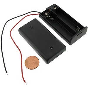 2 x AA Battery Holder with Switch and Leads - 3V Photo 1