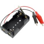 Photo of the: 2 x AA Battery Holder with Alligator Clips and Knife Switch - 3V