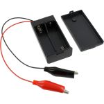 Photo of the: 2 x AA Battery Holder with Alligator Clips, Cover, and Switch - 3V