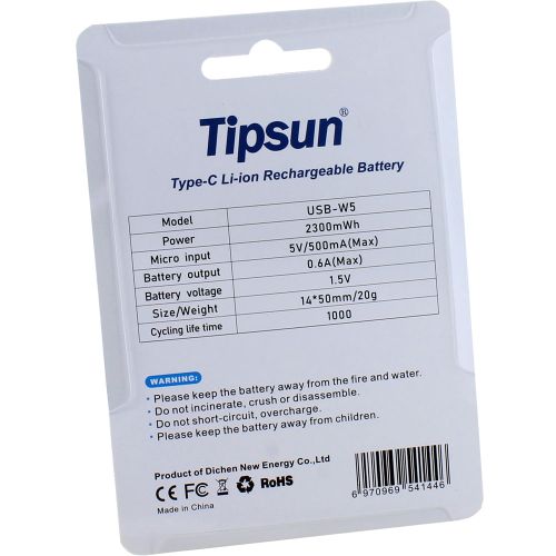 Two USB Rechargeable Lithium-Ion AA Batteries with Cable photo 3