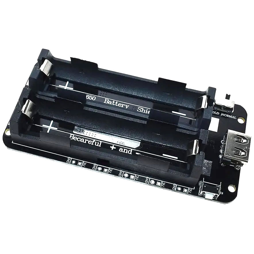 Double 18650 Battery Charge Shield - 3V 5V DC Supply - Image one