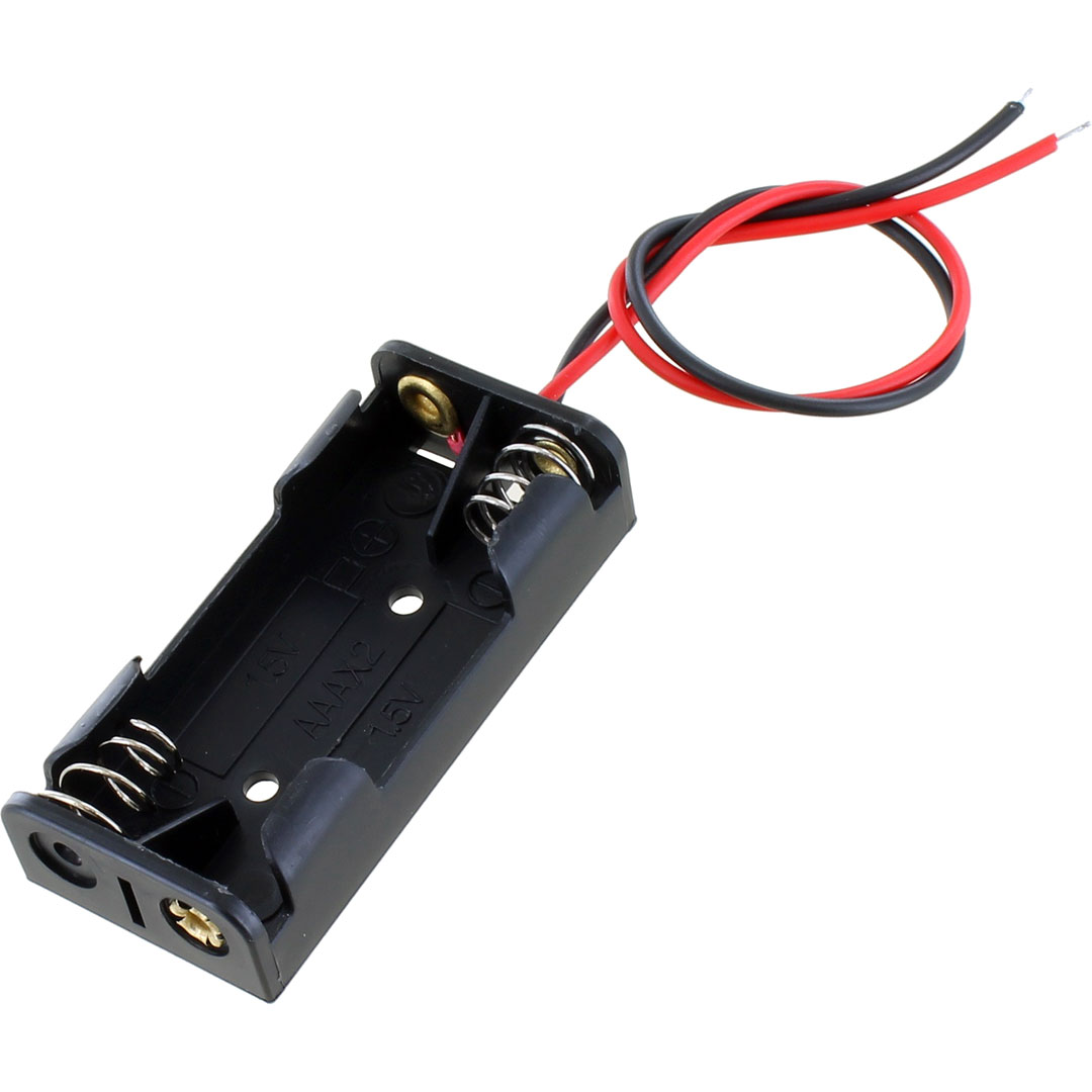 2 x AAA Battery Holder with Wire Leads - 3V - Image one