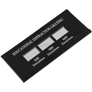 3-in-1 Educational Diffraction Grating - 100, 300, 600 lines per mm Photo 1