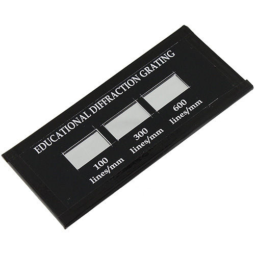 3-in-1 Educational Diffraction Grating - 100, 300, 600 lines per mm - Image one