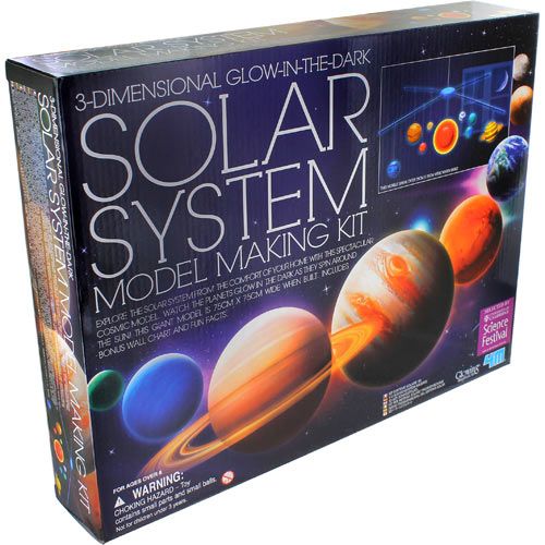4M 3 Dimensional Glow in The Dark Solar System Mobile Making Kit for sale online 