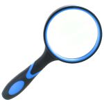 3X Rubberized HandHeld Magnifying Glass - 3-inch diameter.