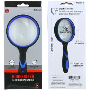 3X Rubberized HandHeld Magnifying Glass - 3-inch diameter Photo 2