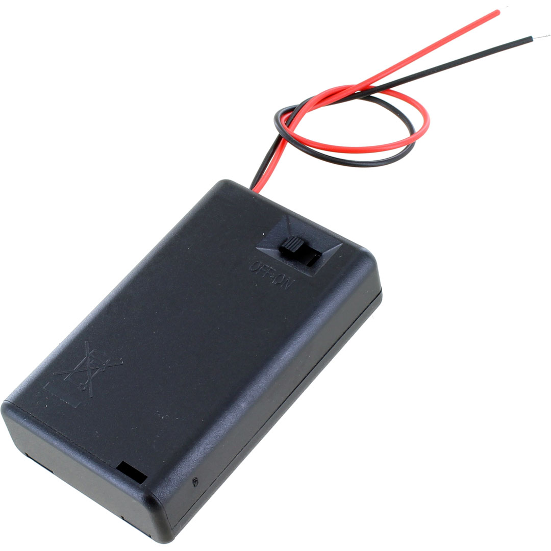 3 x AAA Battery Holder with Cover and Switch - 4.5V - Image two