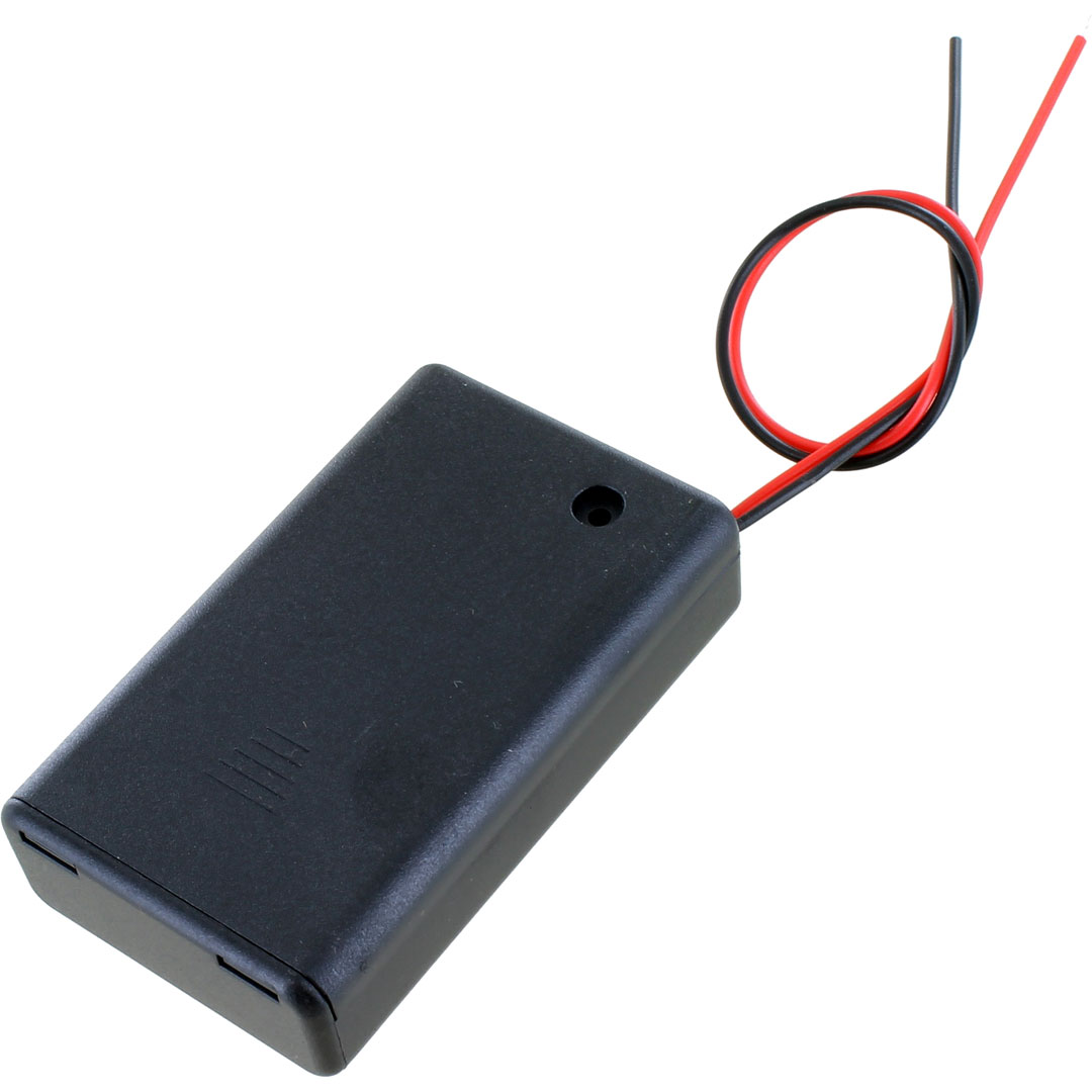 3 x AAA Battery Holder with Cover and Switch - 4.5V - Image three