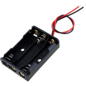 3 x AAA Battery Holder with Wire Leads - 4.5V - Image One