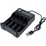Photo of the: Lithium Ion Battery Charger - 4 Bays - USB Powered